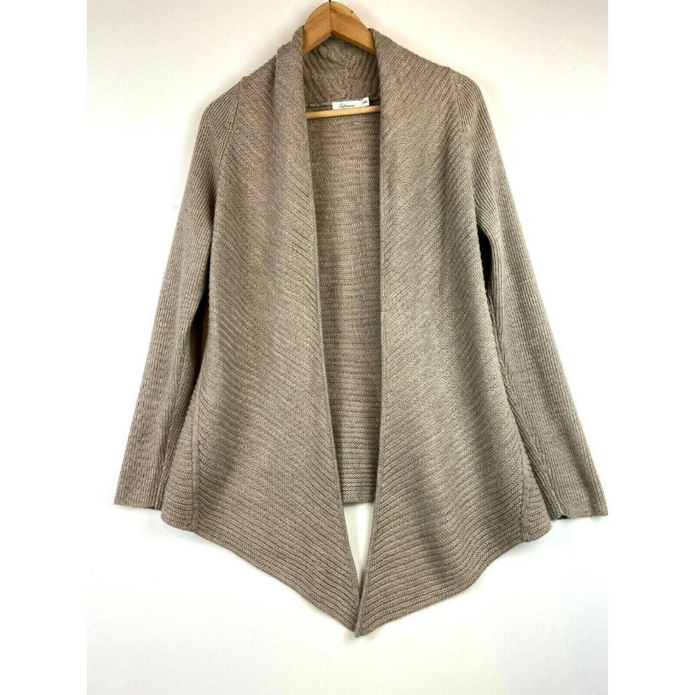 Reitmans Women's Beige Open Asymmetrical Cardigan Size M